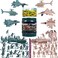 FUN LITTLE TOYS 232 PCs Army Men Action Figures Army Toys of WW 2, Toy Soldiers, Military Playset with a Map, Toy Tanks, Planes, Flags, Soldier Figures, Fences &amp; Accessories Xmas Decoration