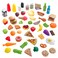 KidKraft 65-Piece Plastic Play Food Set for Play Kitchens, Fruits, Veggies, Sweets, Drinks and More, Gift for Ages 3+