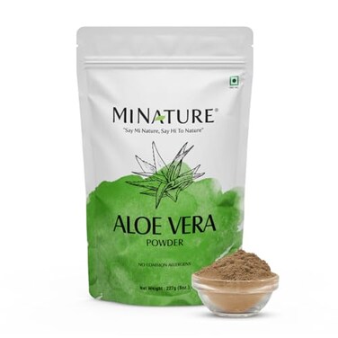 minature Aloevera Powder (Aloe Barbadenis) / Nature Aloe Vera Powder Free from Chemical  DIY for Skin Health &amp; Hair  227Gm(8oz)