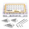 VIGRUE 570Pcs M5 M4 M3 Button Head Socket Cap Screws Bolts Nuts Washers Assortment Kit, Black Small Metric Screws Set Assortment, 10.9 Grade Alloy Steel