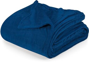 Utopia Bedding Navy Fleece Blanket King Size Lightweight Fuzzy Soft Anti-Static Microfiber Bed Blanket (90x102 Inch)