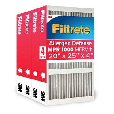 Filtrete Electrostatic Deep Pleat Air Filter 1000 MPR, 20 in x 25 in x 4 in - 4 Units per Case
