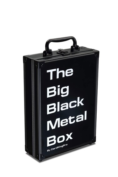 The Big Black Metal Box (PRO Edition)   Case Is Compatible With Magic The Gathering, MTG, All Standard Card Games (Game Not Included)   Includes 8 Dividers   Fits up to 2000 Loose Unsleeved Cards