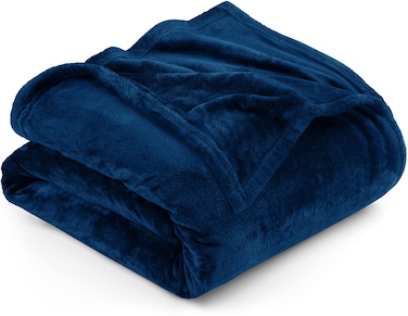 Utopia Bedding Fleece Blanket King Size Navy 300GSM Luxury Anti-Static Fuzzy Soft Microfiber Bed Blanket (90x102 Inch)