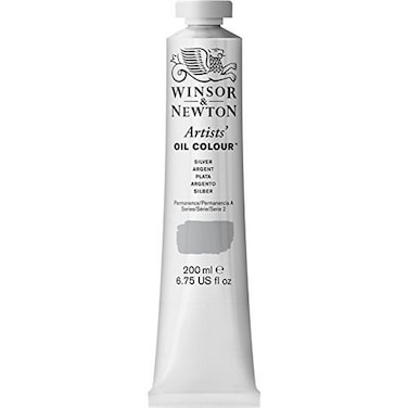 Winsor &amp; Newton Artists' Oil Color, 200ml (6.75 oz) Tube, Silver
