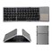 AURTEC Foldable Bluetooth Keyboard with Touchpad, Rechargeable Portable Wireless Mini Keyboard for PC Tablet, Samsung, Android, iOS, Smartphone-Dark Gray