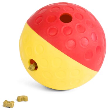 Outward Hound by Nina Ottosson Treat Tumble Interactive Puzzle Ball Dog Toy, Level 1 Beginner, Pink, Large