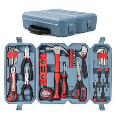 Hi-Spec 49pc - Comprehensive Tool Set for Home &amp; Garage, Essential for Everyday Tasks - Basic Tool Kit for Various DIY Projects