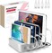 4 Port USB Charging Station - Fast Charging Dock for Multiple Devices Apple - Multi Device Charger Station - Compatible with Apple iPad, iPhone, Android, and Tablet - Charging Rack