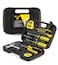 DOWELL Small Homeowner Tool Set 9 Pieces General Household Small Hand Tool Kit with Plastic Tool Box Storage Case