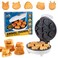 Animal Mini Waffle Maker- Make 7 Different Shaped Pancakes- Includes a Cat Dog Reindeer &amp; More- Electric Nonstick Waffler Iron, Pan Cake Cooker Baker w Recipe Guide, Fun Breakfast Gift for Kids Adults