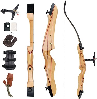 Topbows 68" Takedown Recurve Bow Adult Archery Competition Athletic Bow Weights 18 20 22 24 26 28 30 32 34 36 LB Right and Left Hand Archery Kit for Outdoor Training Shooting