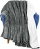Utopia Bedding Sherpa Blanket Throw Size (Grey, 50x60 Inches) - Soft Lightweight Plush Fleece Reversible Blanket for Bed, Sofa, Couch, Camping and Travel
