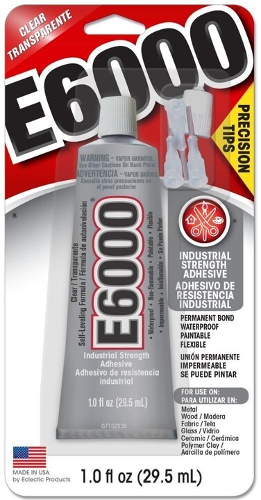 Eclectic Products E6000 Medium to High Adhesive 1 oz.