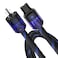Audiocrast HiFi Power Cable, 6.6FT/2M, &phi;17mm, Hi-End Amplifier Power Cord, Audiophile Braided Sleeve AC Power Wire Copper Shielding Conductor Audio Mains Cord with US Plug+IEC C15 Connector