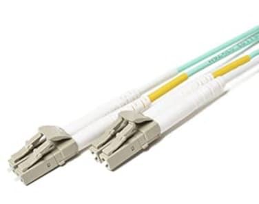 FCD - 4M OM3 LC LC Fiber Optic Cable   10Gb Duplex 50/125 LC to LC Multimode Jumper 4 Meter (13.12ft)   1g 10g 40g dplx mmf 10gbase sfp+ Aqua ofnr lommf lc-lc