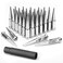 KSP F250 F350 Spike Lug Nuts 32pcs, 9/16-18" Chrome Spiked Lug Nut Compatible with Dodge Ram 2500 3500 1994-2011, 4.4" Height Bulge Acorn Alloy Steel Spikes Lug Nut with 1 Socket Key for 8x165.1 Rim