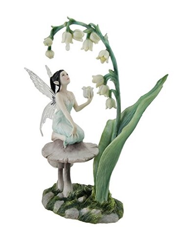 Veronese Design Lily of The Valley Flower Fairy Statue by Artist Rachel Anderson 11 Inch