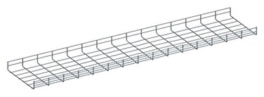 Quest Wire Mesh Cable Tray, 5' x 6" W x 2" H, Z (CT0506-03), Silver