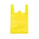 LazyMe T Shirt Bags, Plastic Bags with Handles Bulk for Grocery and Retail Shopping, Bolsas De Plastico Para Negocio, 12x20 Inch (Yellow, 100pcs)