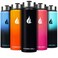 HYDRO CELL Stainless Steel Insulated Water Bottle with Straw - For Cold &amp; Hot Drinks - Metal Vacuum Flask with Screw Cap and Modern Leakproof Sport Thermos for Kids &amp; Adults (Black 24oz)