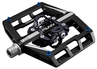 Funn Mamba Mountain Bike Clipless Pedals, Double Sided Clip Wide Platform MTB Pedals, Compatible with SPD Cleats, 9/16-Inch CrMo Axle Bicycle Pedals for MTB/BMX/Gravel Cycling