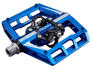 Funn Mamba Mountain Bike Clipless Pedals, Double Sided Clip Wide Platform MTB Pedals, Compatible with SPD Cleats, 9/16-Inch CrMo Axle Bicycle Pedals for MTB/BMX/Gravel Cycling