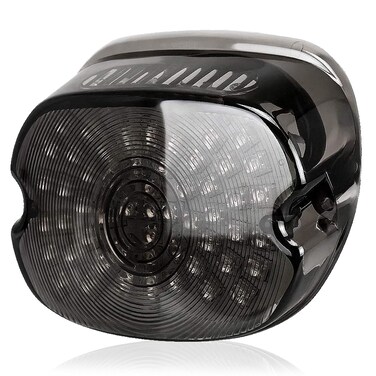 Upgraded LED Tail Light with Turn Signal Brake Light Lay Down Led License Plate Tail Lamp Compatible with Harley Sportster FLST Electra Dyna Road King
