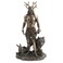 VERONESE DESIGN 11 3/4 Inch Tall Herne The Spirit Hunter of Windsor Forest Standing with Deer and Wolf Cold Cast Bronzed Resin Sculpture Celtic Wicca Statue