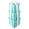 Homeford Nested Square Gift Boxes, Robin's Egg Blue, 5-inch, 6-inch, 7-inch, 3-piece, 1.5-inch White Satin Ribbon