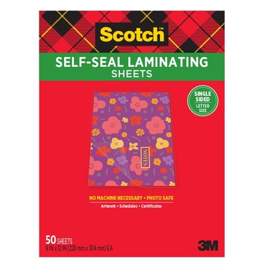 Scotch Laminating Sheets 9 in x 12 in Letter Size Single Sided