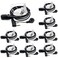 abcGoodefg Two Way Radio Earpiece Headset, 2 Pin 2.5mm/3.5mm Covert Acoustic Tube Walkie Talkie Headset with PTT Mic, Compatible for Baofeng UV5R 888S UV-82HP BF-F8HP Kenwood Retevis (10 Pack)