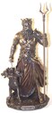 Veronese Design 10.6" Hades Greek God of The Underworld with Cerebrus Hell Hound Statue Cold Cast Resin Antique Bronze Finish