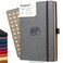 Dingbats* Wildlife Grid Writing Journal Notebook A5 - Vegan Leather Hardcover - Ideal for Work, Travel - Pocket, Elastic Closure, &amp; Bookmark