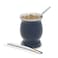 balibetov Mate Cup and Bombilla Set - Yerba Mate set includes One Yerba Mate Cup, Two Bombilla Mate (Straw) and Brush - Stainless Steel Double-Wall   Easy to Clean Yerba Mate Gourd (Grey)