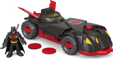 Fisher-Price Imaginext DC Super Friends Batman Toy Ninja Armor Batmobile &amp; Figure Set for Preschool Pretend Play Kids Ages 3+ Years