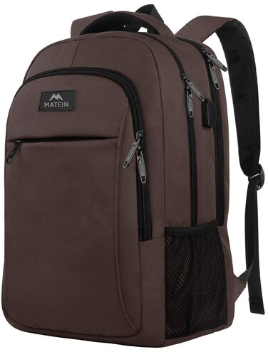 MATEIN 15-inch Laptop Backpack, School Backpack with USB for Men Women and College Student, Sturdy Laptop Bag for Laptop Accessories Water Resistant Travel Backpack Functional Birthday Gifts
