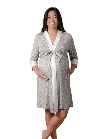 Kindred Bravely Emmaline Maternity &amp; Nursing Robe Hospital Bag/Delivery Essential