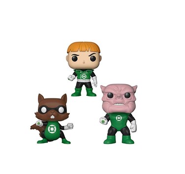 Funko Pop! Heroes Ch'p, Guy Gardner, &amp; Kilowog 3-Pack Green Lantern Exclusive DC Legion of Collectors