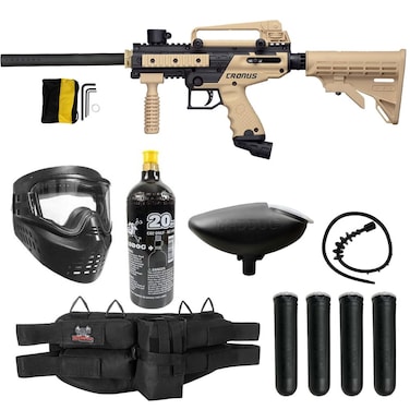 Maddog Tippmann Cronus Tactical Silver Paintball Gun Marker Starter Package