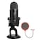 Blue Microphones USB Microphone Four Pattern (YETIBLACKOUT) with Universal Pop Filter Microphone Wind Screen with Mic Stand Clip