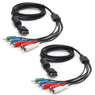 2 Pack High Resolution HDTV Component RCA AV Audio Video Cable for PS3 &amp; PS2 PlayStation