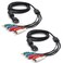 2 Pack High Resolution HDTV Component RCA AV Audio Video Cable for PS3 &amp; PS2 PlayStation