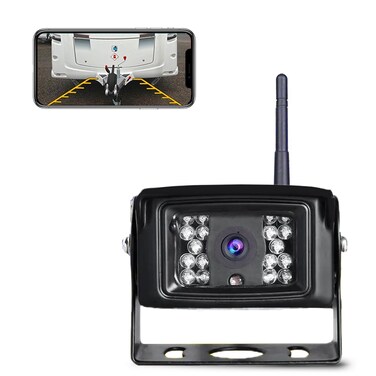 Wireless Backup Camera, LASTBUS 2.4Ghz WiFi Backup Camera Night Vision Wide View Angle IP69 Waterproof WiFi Rear View Camera Only for iPhone iPad for Trailer Car Bus RV Camper Truck