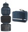 Maliton Hanging Toiletry Bag   Compact Travel Toiletry Bag for Men/Women   Foldable Mens Hygiene Bag with 4 Compartments  Waterproof Travel Bathroom Bag (Navy Blue)