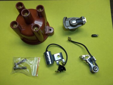 BB Volvo Penta 4 Cylinder Tune Up Kit Points Condenser Rotor Distributor Cap AQ125 AQ131 841263