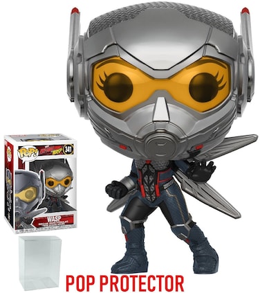 Funko Pop! Marvel: Ant-Man &amp; The Wasp - Wasp Vinyl Figure (Bundled with Pop Box Protector Case)