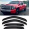 94515 Truck Window Visors Rain Guards for 2007-2014 Chevy Silverado/GMC Sierra 1500 2500HD 3500HD Crew Cab/Avalanche/Suburban/Yukon XL Wind Deflectors Windnow Vent Shade