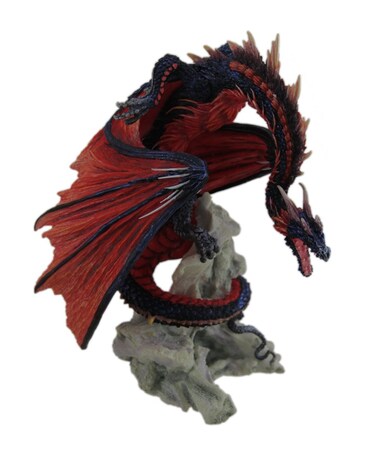 Veronese Design Andrew Bill Bloodfire Hand Painted Red Dragon Statue