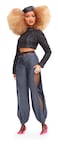 Barbie Doll Styled by Celebrity Stylist Marni Senofonte with Harem Pants, Denim Turtleneck Crop Top &amp; Accessories